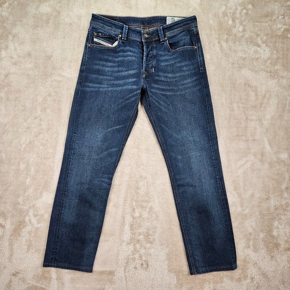 Diesel Larkee-Beex Regular Tapered Blue Denim 0857Z Stretch (Measurement Photos) - Picture 6 of 12